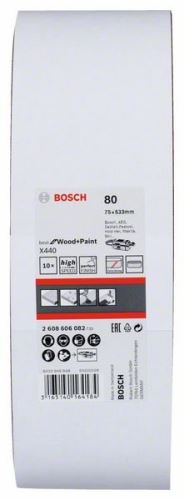 Set curea șlefuit BOSCH 10 bucăți X440 75 x 533 mm, 80 2608606082