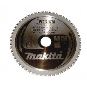 Pânză de ferăstrău MAKITA oțel SPECIALIZED 136x1,1x20 mm 56 dinți B-33744