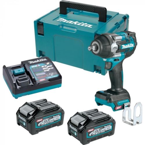 Șofer cu impact fără fir Makita 1/2" Li-ion XGT 40V/4.0Ah, Makpac TW007GM201