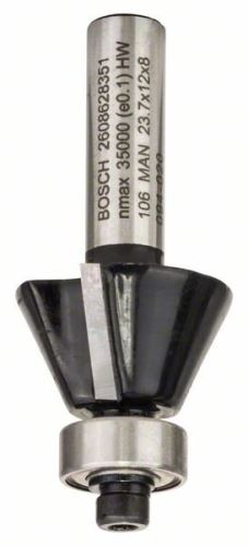 Dispozitiv de tăiat fațetă/canturi BOSCH 8 mm, D1 23,7 mm, B 5,5 mm, L 12 mm, G 54 mm, 25° 2608628351