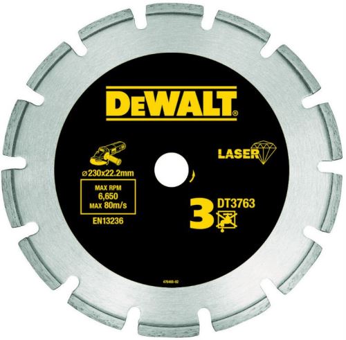 Disc DeWALT DIA pentru materiale dure și granit 230 x 22,2 mm DT3763