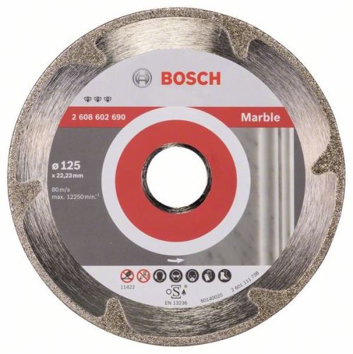 Disc de tăiere cu diamant BOSCH Cel mai bun pentru marmură 125 x 22,23 x 2,2 x 3 mm 2608602690