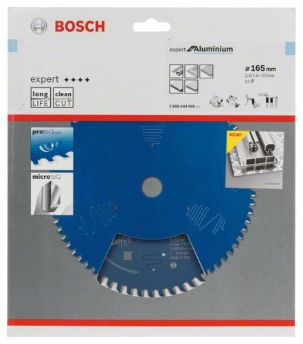 Pânză de ferăstrău BOSCH Expert pentru aluminiu 165 x 20 x 2,6 mm, 52 2608644095