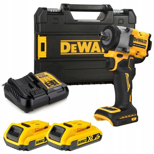 DEWALT șofer cu impact fără fir (2x2Ah) 18V (1/2"), 2x baterie DCF922D2T