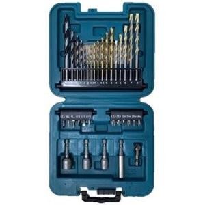 Set burghii si burghii MAKITA 34 buc in carcasa de plastic B-68498