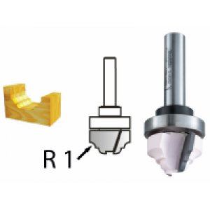 MAKITA Freză de profil cu tijă de rulment 8 mm, 22x13x54 mm D-48262