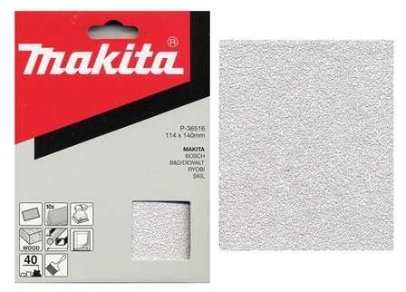 Hârtie șlefuită MAKITA 114x140 mm K100, 10 buc P-36544