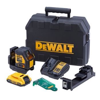 Laser cross DeWALT cu fascicul verde, baterie 2Ah DCLE34021D1