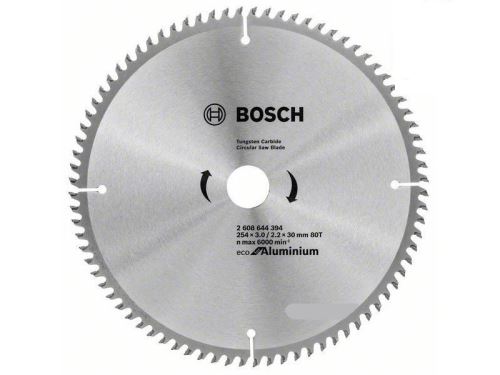 Pânză de ferăstrău BOSCH Eco pentru aluminiu 254x3.0/2.2x30 80T 2608644394