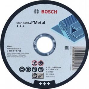 Disc de tăiere BOSCH Standard pentru metal 125 x 1 x 22,23 mm, drept 2608619768