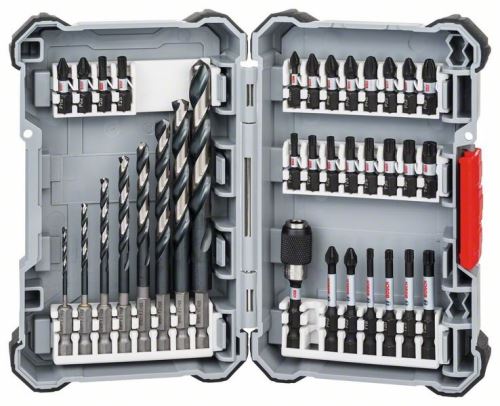 Set de burghie HSS și set de burghie de șurubelniță BOSCH Impact Control, 35 de bucăți 2608577148