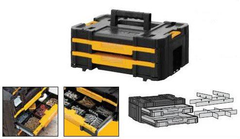 DeWALT TSTAK IV - valiză cu două sertare pentru accesorii DWST1-70706