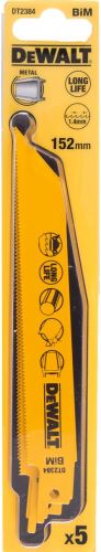 Pânză de ferăstrău universală DeWALT 152 mm - pentru metale, table, țevi și profile de până la 3 mm (5 buc) DT2384