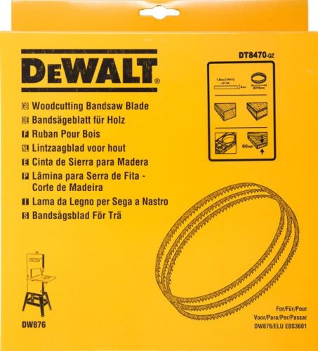 Banda de ferăstrău DeWALT pentru lemn și materiale plastice, sculptură, lățime 4 mm DT8470