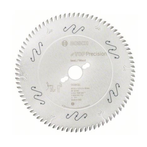 Pânză de ferăstrău circular BOSCH Top Precision Best for Wood 250 x 30 x 3,2 mm, 80 2608642113