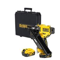 Nailer DeWALT 18V cu acumulator 2x5Ah, încărcător, carcasă DCN930P2