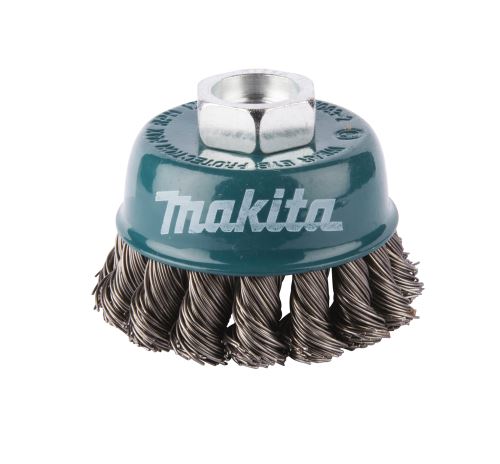 MAKITA perie în formă de cupă 75 mm, sârmă împletită din oțel inoxidabil 0,5 mm D-77497