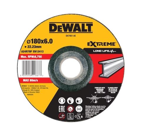 DeWALT Disc abraziv pentru metale 180 x 6 x 22,23 mm DX7961