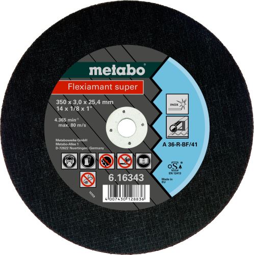 METABO Disc de tăiere - oțel, oțel inoxidabil (pentru CS 23-355) 350 x 3 mm 616343000