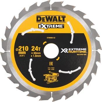 Pânză de ferăstrău DeWALT (ideal pentru ferăstraie FLEXVOLT), 210 x 30 mm, 24 dinți DT99565