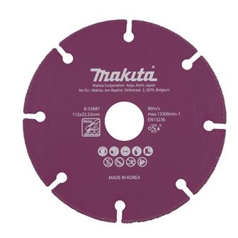 Disc de tăiere diamantat MAKITA 115x1,3x22,23 mm B-53687