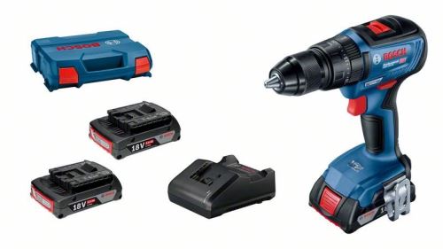 Bosch Set profesional: GSB 18V-50 + 3× GBA 2,0Ah + GAL 18V-20 în L-Case 06019H5121