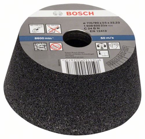 BOSCH Vas de șlefuit, conic - piatră/beton 90 mm, 110 mm, 55 mm, 24 1608600239