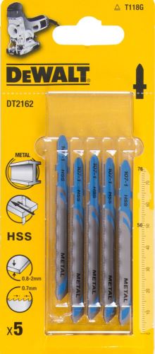 Pânză de ferăstrău DeWALT HSS, pentru aluminiu (4 până la 15 mm), 100 mm (5 buc) DT2163