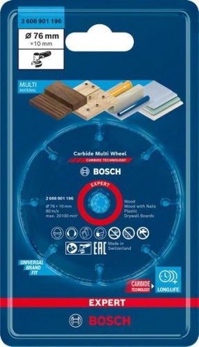 Disc de tăiere BOSCH EXPERT Carbide Multi Wheel 76mm 2608901196