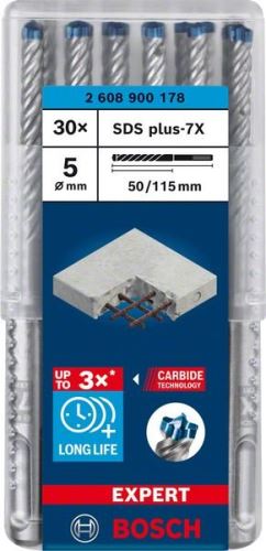 Burghiu BOSCH EXPERT SDS plus-7X, 5x50x115 30 buc 2608900178