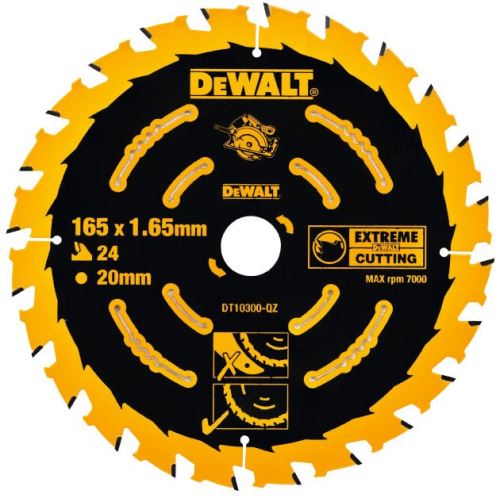 Pânză de ferăstrău DeWALT EXTREME, 184 x 16 mm, 40 dinți, ATB + 20°, tăiere fină DT10303