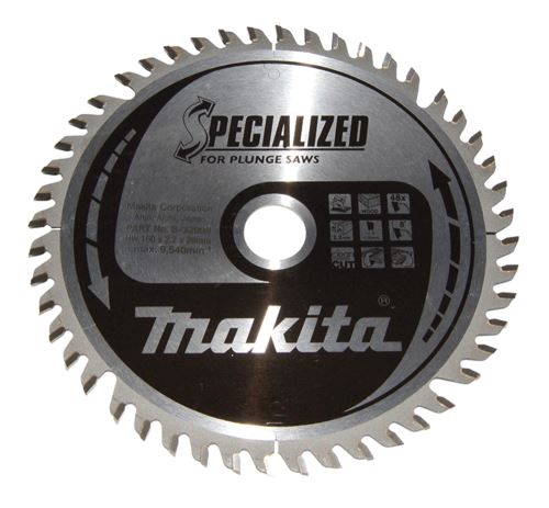 Pânză de ferăstrău pentru lemn MAKITA SPECIALIZED 160x2,2x20 mm 48 dinți pentru ferăstrău plonjat B-32998