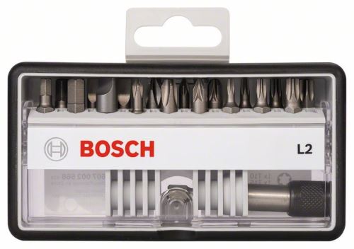 Set de bucăți de șurubelniță BOSCH (18+1) linie robustă, L Extra-Hart 25 mm, set (18+1) bucăți 2607002568