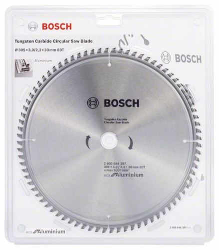 Pânză de ferăstrău BOSCH Eco pentru aluminiu 254x3.0/2.2x30 96T 2608644395