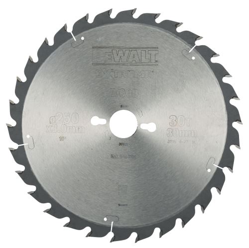 Pânză de ferăstrău DeWALT ATB 20° 250 x 30 mm, 30 dinți, tăiere universală DT4226