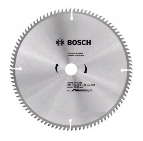 Pânză de ferăstrău BOSCH Eco pentru aluminiu 305x3.0/2.2x30 96T 2608644396