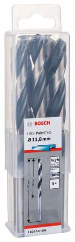 Burghiu elicoidal BOSCH HSS PointTeQ 11,8 mm (5 buc) 2608577286