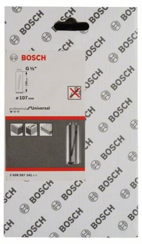 Burghiu diamant uscat BOSCH G 1/2" 107 mm, 150 mm, 6 segmente, 7 mm 2608587341