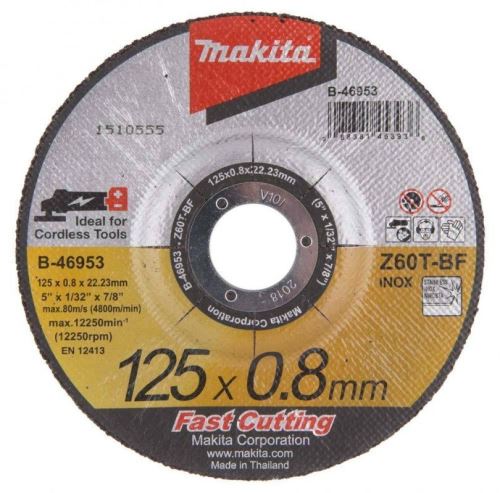 Disc de tăiere din oțel inoxidabil MAKITA 115x0,8x22 mm B-46947