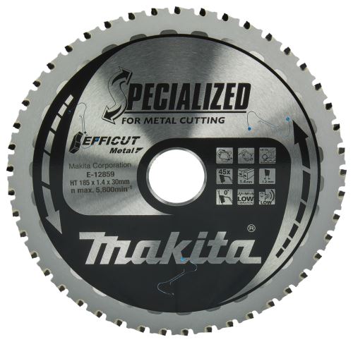 Pânză de ferăstrău MAKITA oțel Efficut 185x1,4x30 mm 45 dinți pentru CS002G E-12859