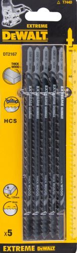 DeWALT Pânză de ferăstrău HCS pentru lemn, așchii până la 120 mm (5 buc) DT2167