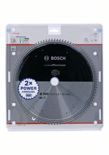 BOSCH Pânză de ferăstrău pentru ferăstrău cu acumulator; Standard pentru aluminiu 305x30x2,4/1,8x96T 2608837782