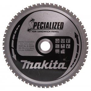 Pânză de ferăstrău pentru panouri sandwich MAKITA SPECIALIZED 270x2,4x30 mm 60 dinți B-33598