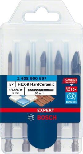 BOSCH EXPERT set de 5 HEX-9HardCeramic 4/5/6/8/10 2608900597