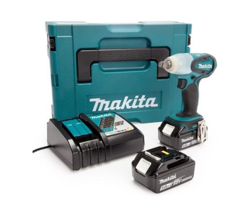 Driver cu impact cu acumulator Makita 1/2" Li-ion LXT 18V/5.0Ah, Makpac DTW251RTJ