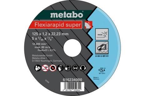 METABO Disc de tăiere Flexiarapid super 125x1,2x22,23 Inox, TF 41 616234000