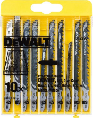 Set feliere lemn DeWALT / T101B, T119BO, T101AO, T111C, T144D, T144DP / (10 buc) DT2290