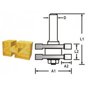 MAKITA Freză de capăt cu tijă de rulment 12 mm, 41x19x71 mm D-48935