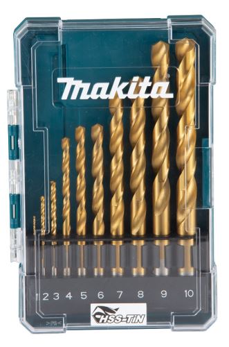 MAKITA set de burghie HSS-TiN Economic pentru metal 10 buc D-72849