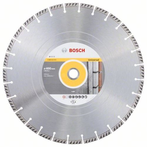 Disc de tăiere cu diamant BOSCH Standard pentru universal 400 × 25,4 400x20x3,2x10mm 2608615073